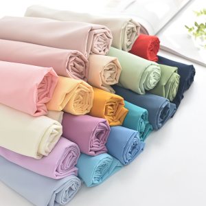 pure georgette material plain georgette saree polyester stretch white chiffon fabric for dresses