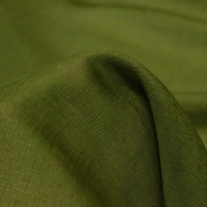 solid color silk linen fabric georgette mulberry silk clothing dress silk blend linen fabric
