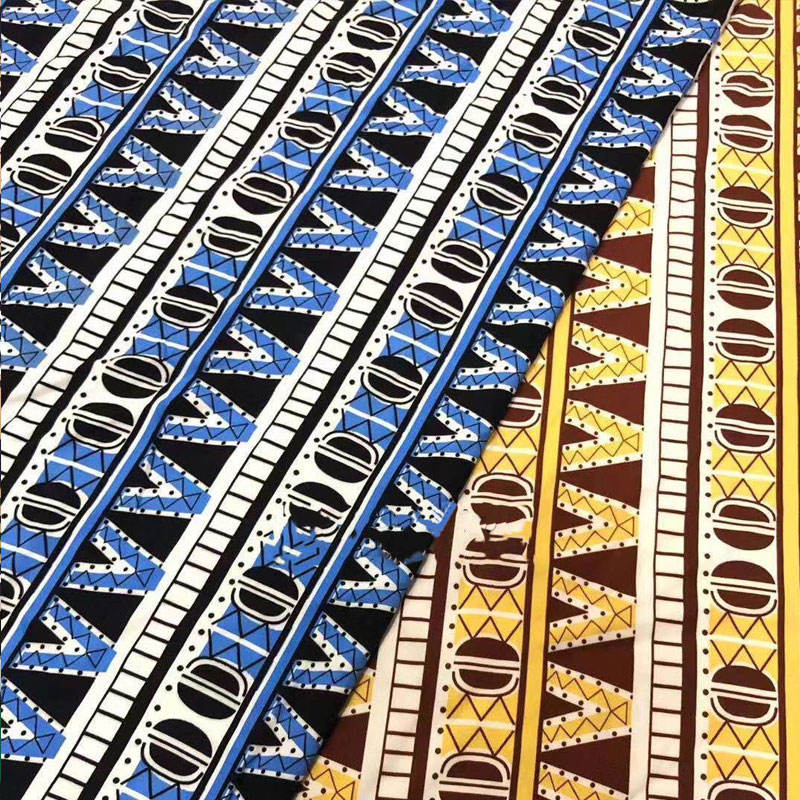 Wholesale African Gold zebra Snake Leopard Cheetah Abstract Leaf Pattern Satin Tie Dye Disperse Printed Rayon Fabric for Garment - Image 2