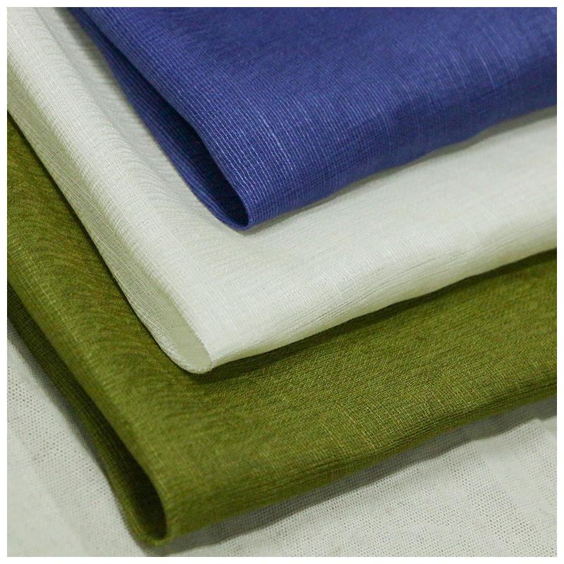 solid color silk linen fabric georgette mulberry silk clothing dress silk blend linen fabric