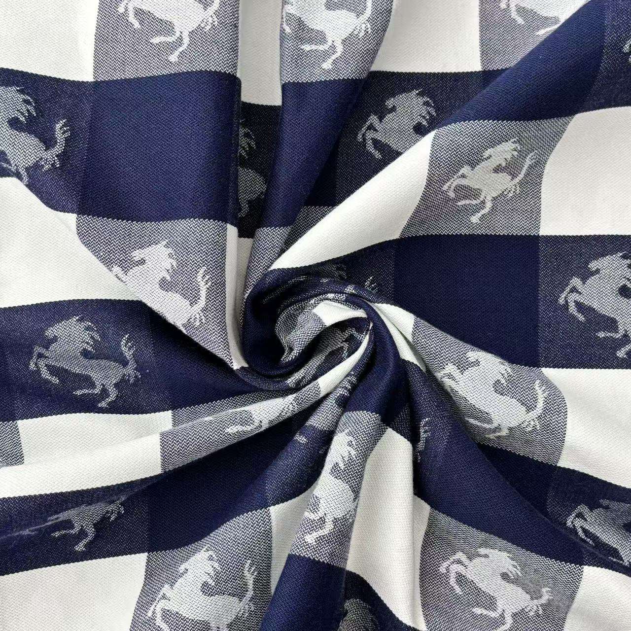 high quality 100% cotton woven jacquard fabric eco friendly and stretch microfiber for mattresses yarn dyed pattern