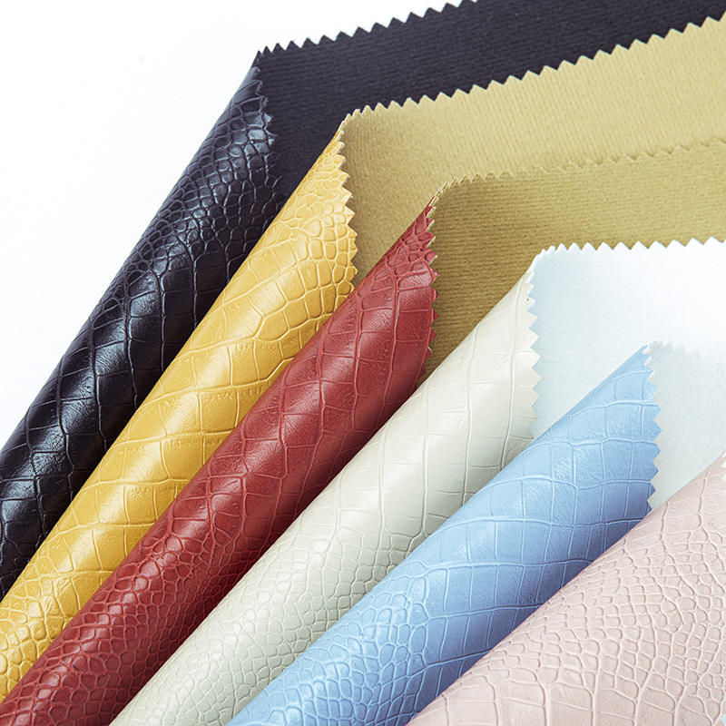high quality waterproof skin pattern faux leather, eco friendly custom pu leather for wallet bag sofa shoe