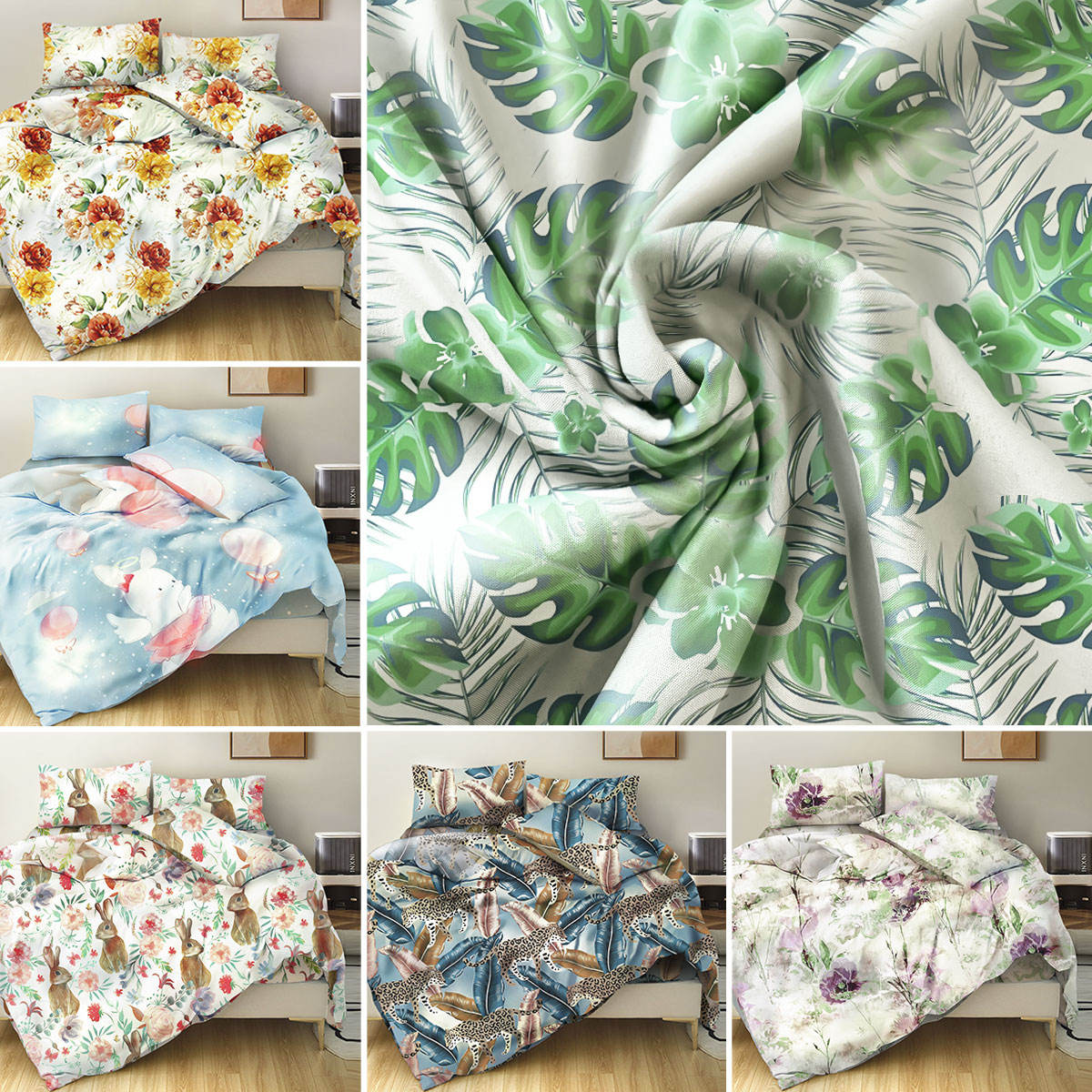 digital print custom pattern cotton soft 100% polyester home textile fabric