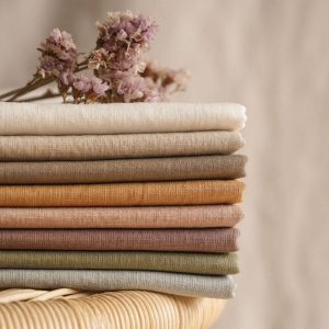 high quality 100% organic linen fabric twill style natural plain clothing for shirt