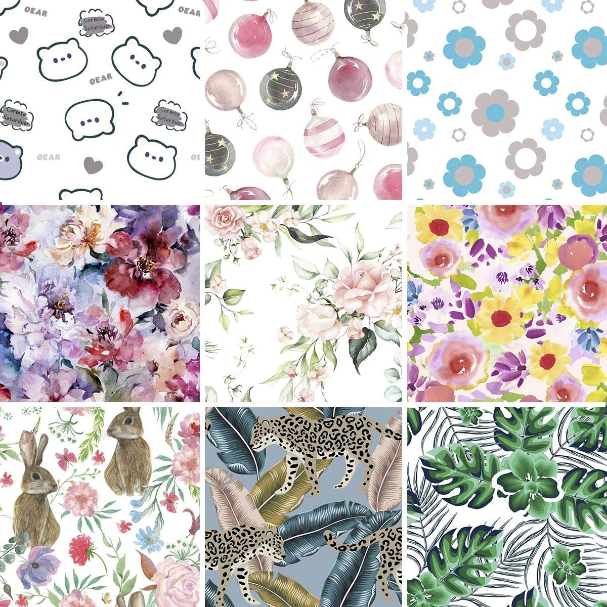 digital print custom pattern cotton soft 100% polyester home textile fabric