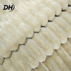 home textile sofa single sided flannel striped flannel fabric 100% polyester supers soft fleece fabric